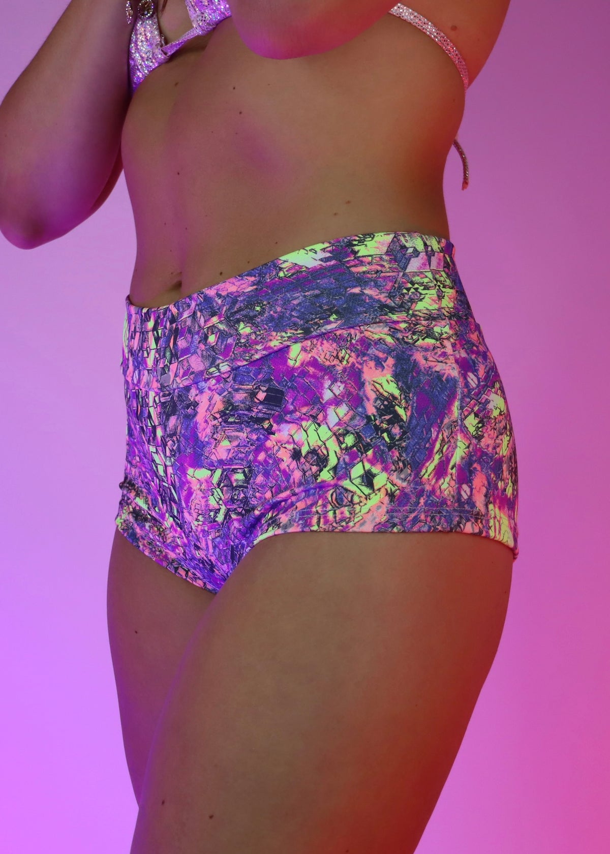 LOST FREQUENCY PURPLE BOOTY SHORTS