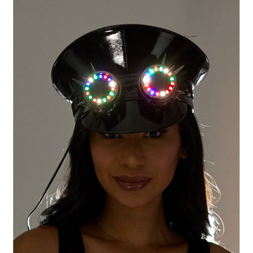 Led goggles black Band hat