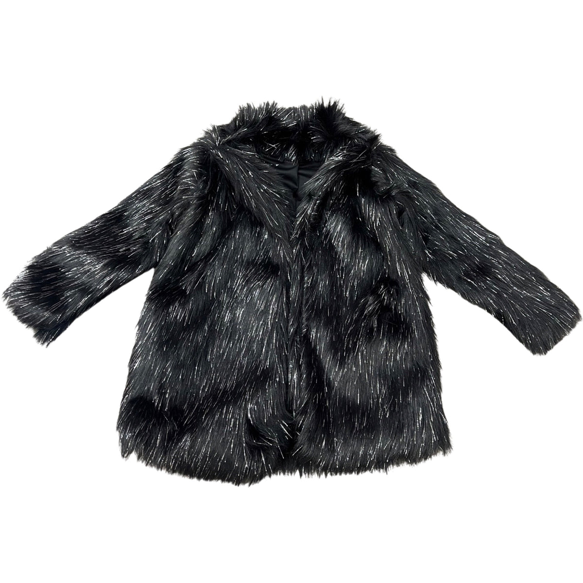 Black and Silver Fur Coat