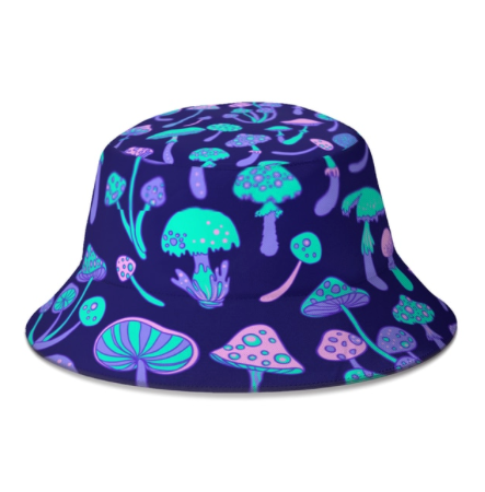 Blue Mushroom Bucket Hat