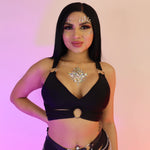Spandex Black O-Ring Top