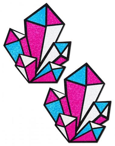 Crystal: DAZZLING CRYSTAL CLUSTERS - PINK & BLUE