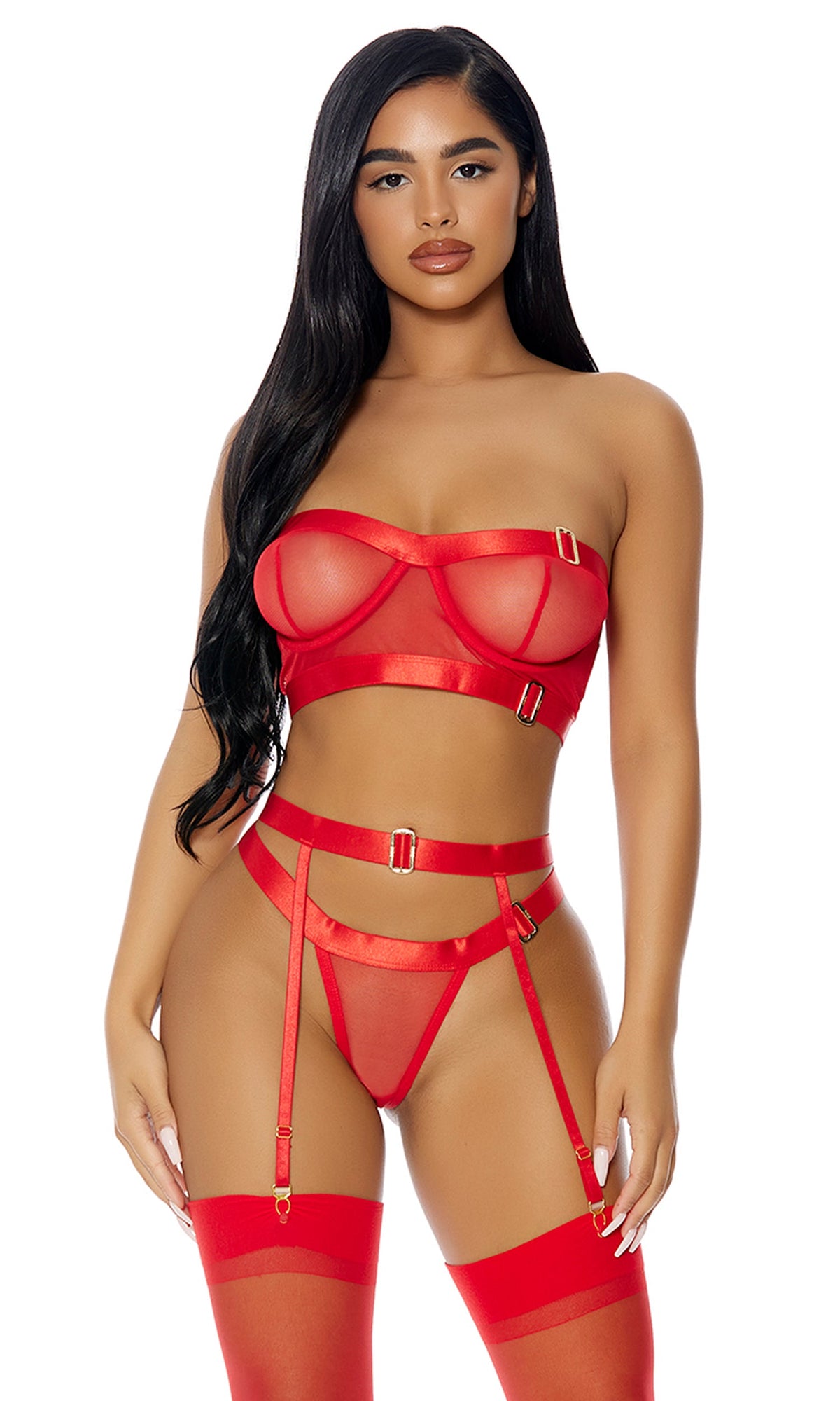 Good As Gold Lingerie Set Red