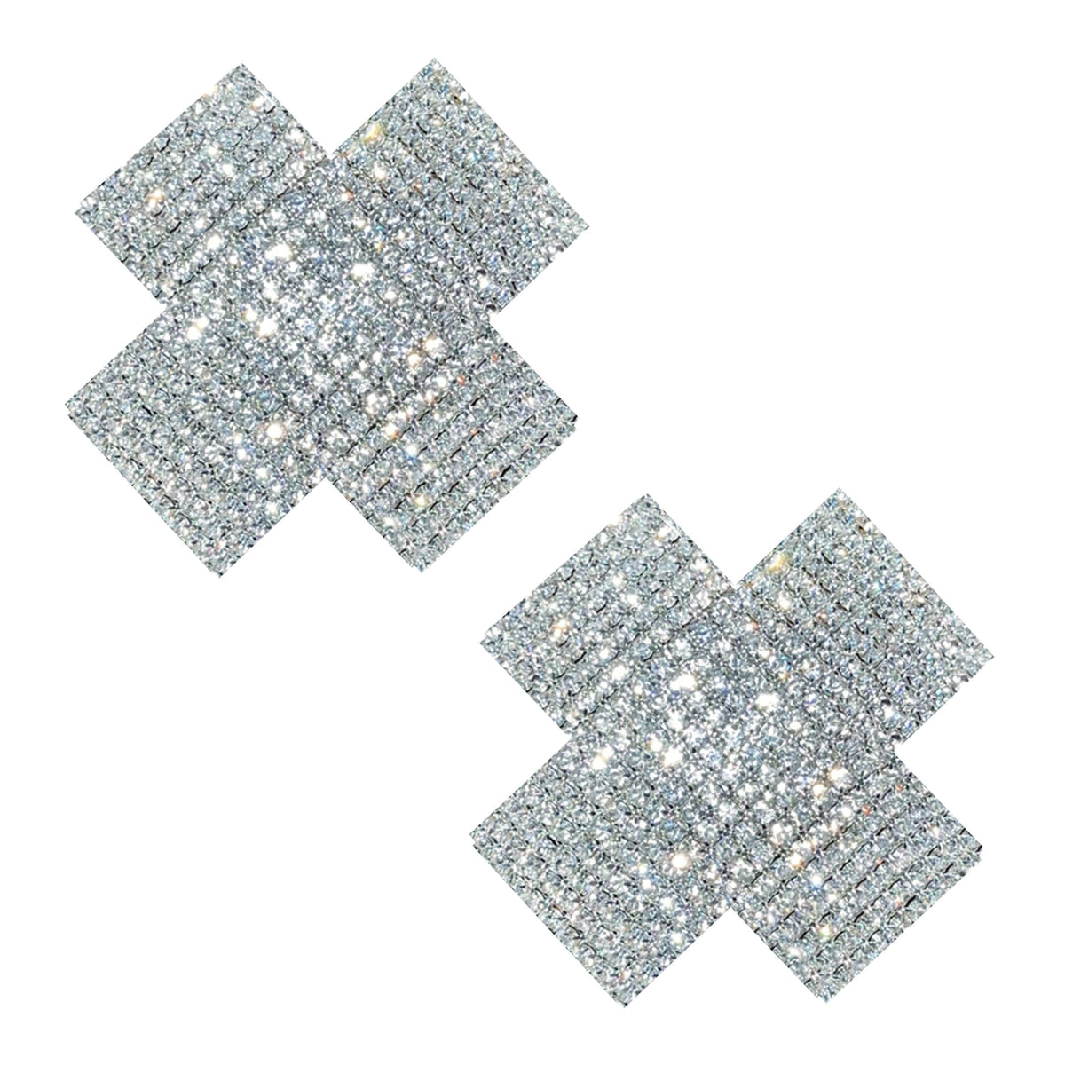 X Marks the Spot Crystal Jewel Reusable Silicone Pasties