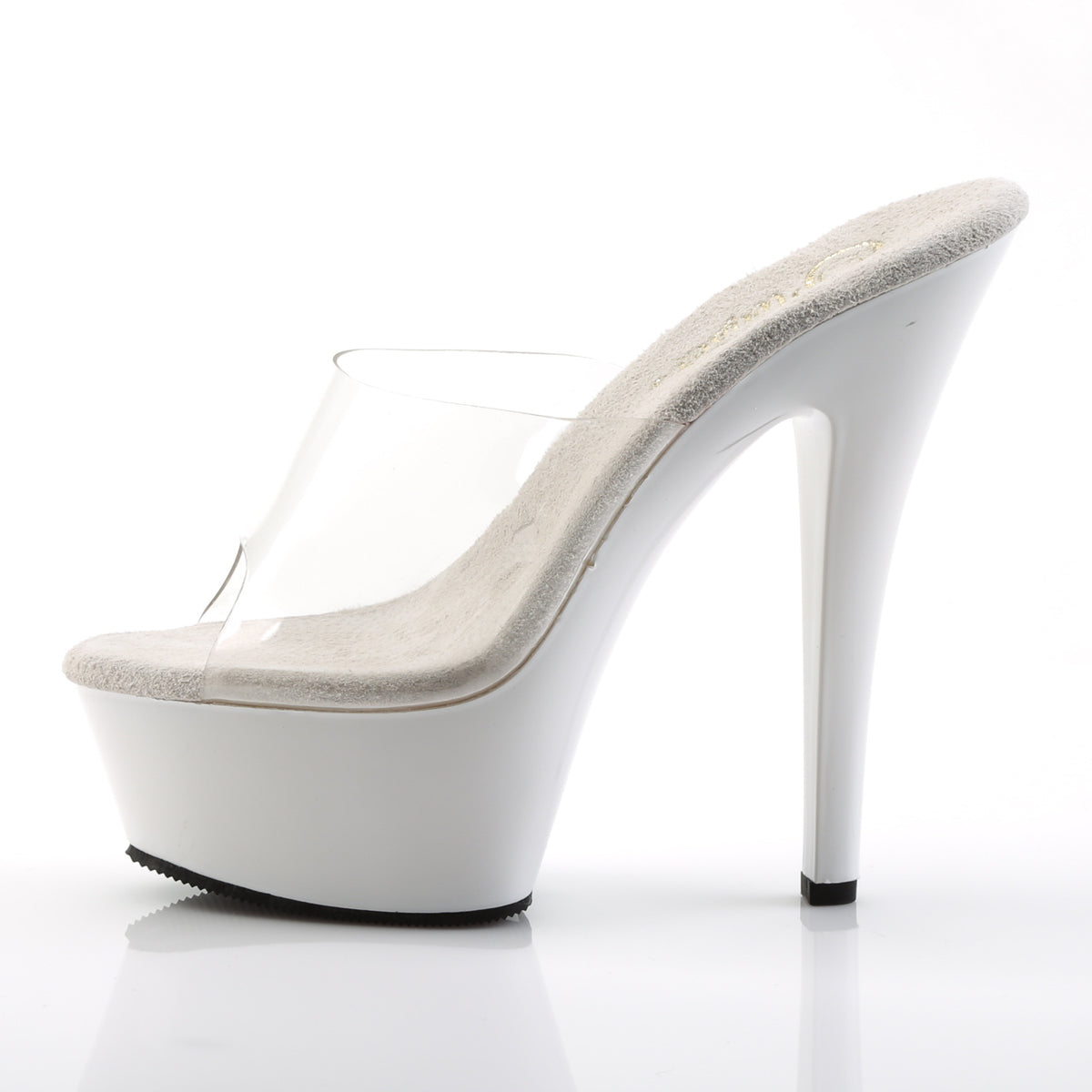 JUST KISS ME/ CLEAR & WHITE HEELS