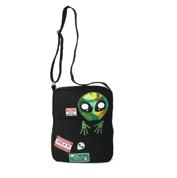 PEEKING ALIEN MESSENGER BAG