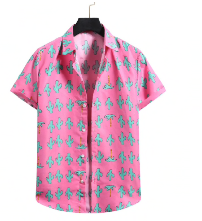 Pink Cactus Resort Shirt