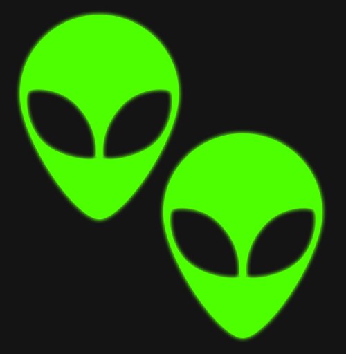 Alien: Neon/Glow in the Dark Green & Black Glitter Eyes Nipple Pasties