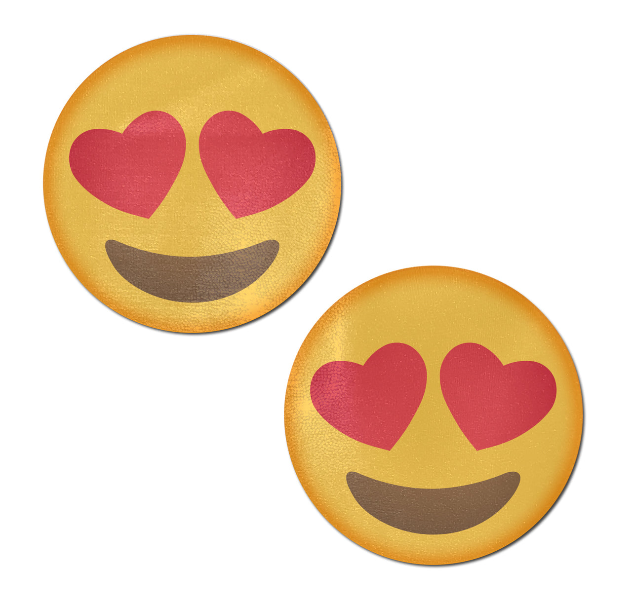 Emoji Yellow Smiley Face with Heart Eyes Nipple Pasties Raveland