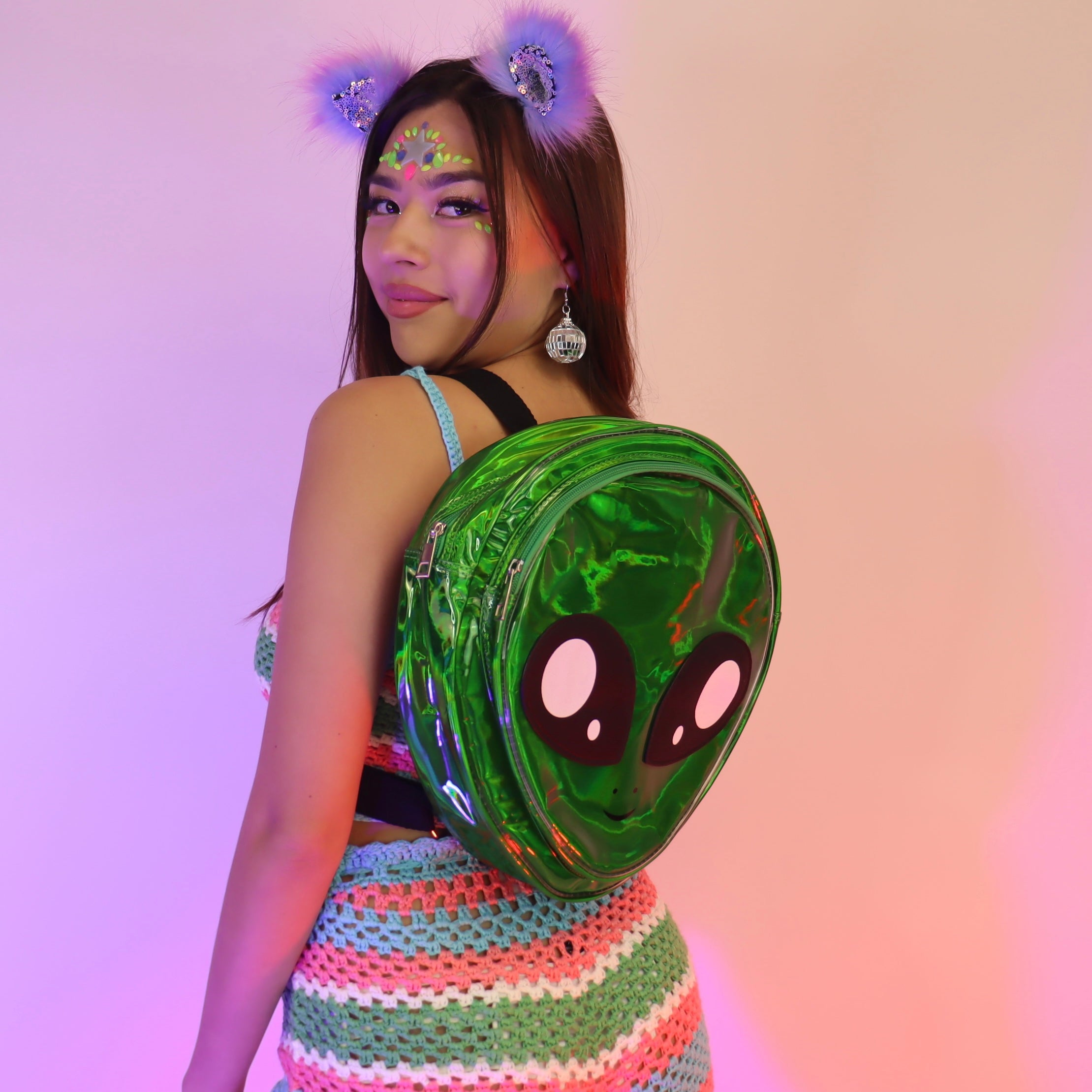 Green shop alien backpack