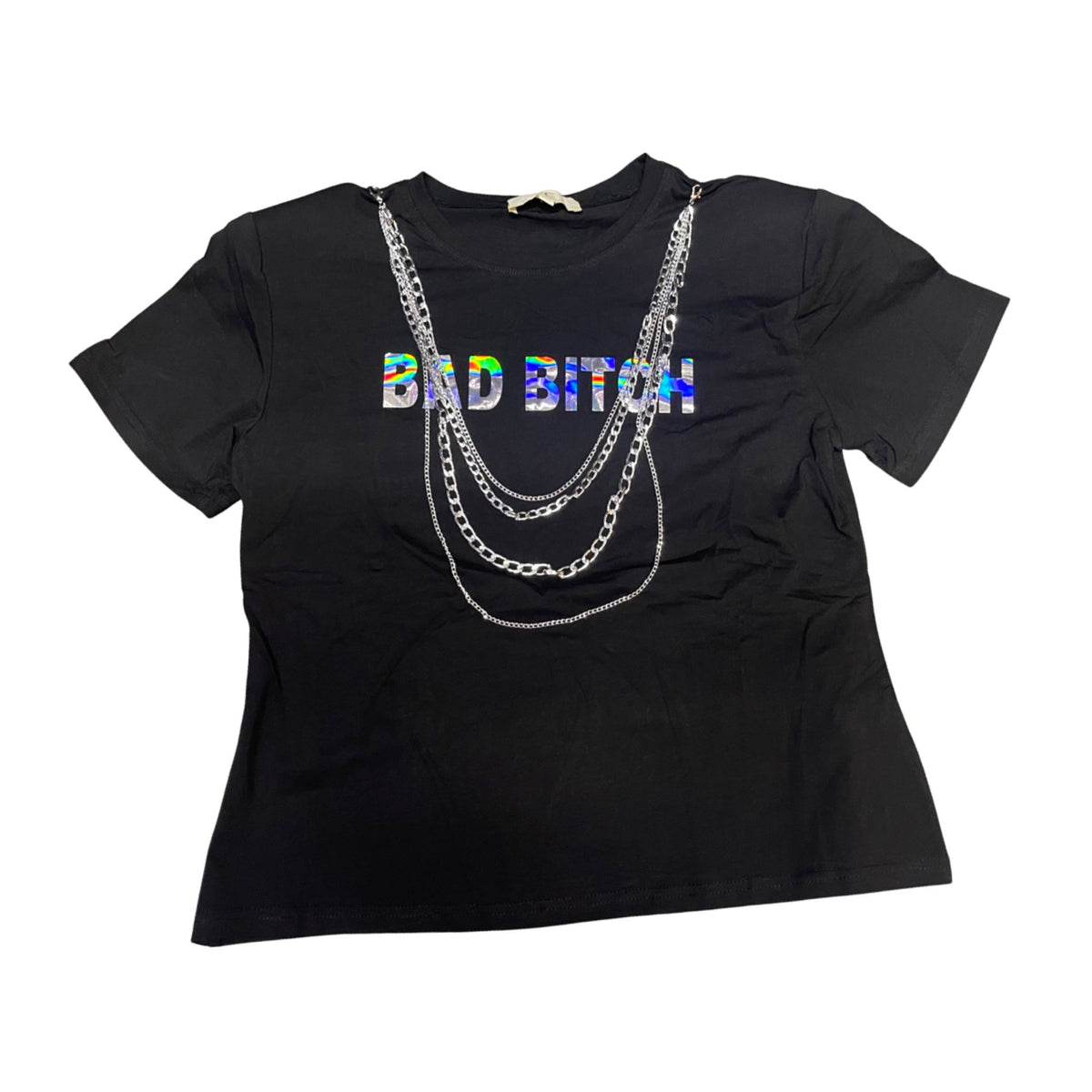 JUST BAD BLACK CHAINED SHIRT