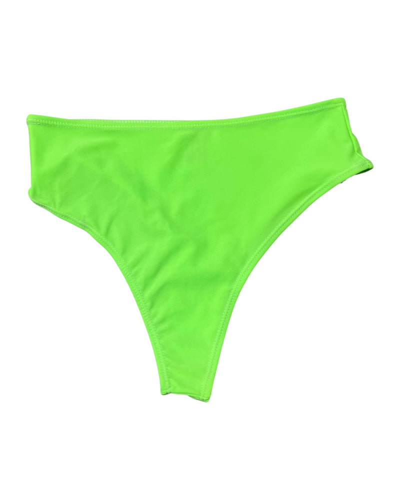 Plain Spandex High-waisted Brazilian Bottoms