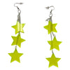 Neon Yellow Star Earrings