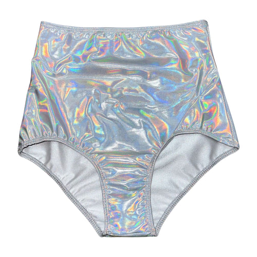 HOLOGRAPHIC SILVER HIGH WAISTED BOTTOMS