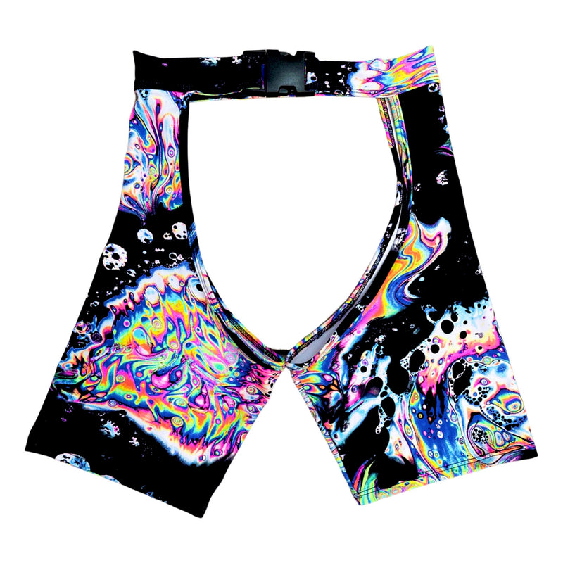 ACID TIE DYE ASAP BUCKLED SHORT CHAP