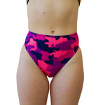 Camo Warfare High-waisted Brazilian Bottoms