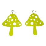 Yellow Magic Mushroom Earrings