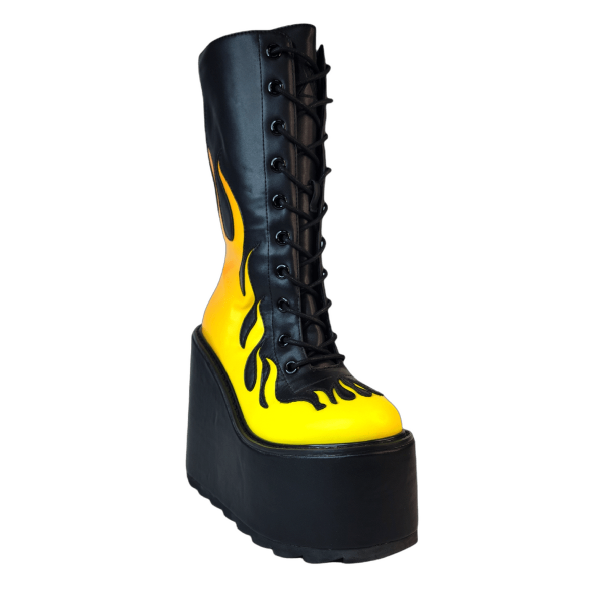 DUNE LACE UP FLAME - BLACK / YELLOW