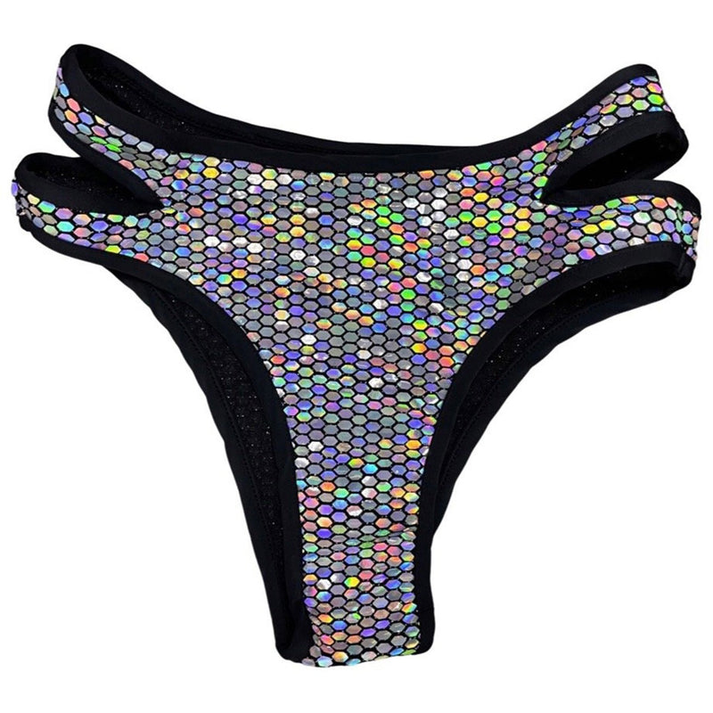 LIQUID MIRROR SHARK PANTY-BLACK