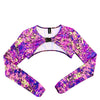 LOST FREQUENCY PURPLE SHRUG TOP