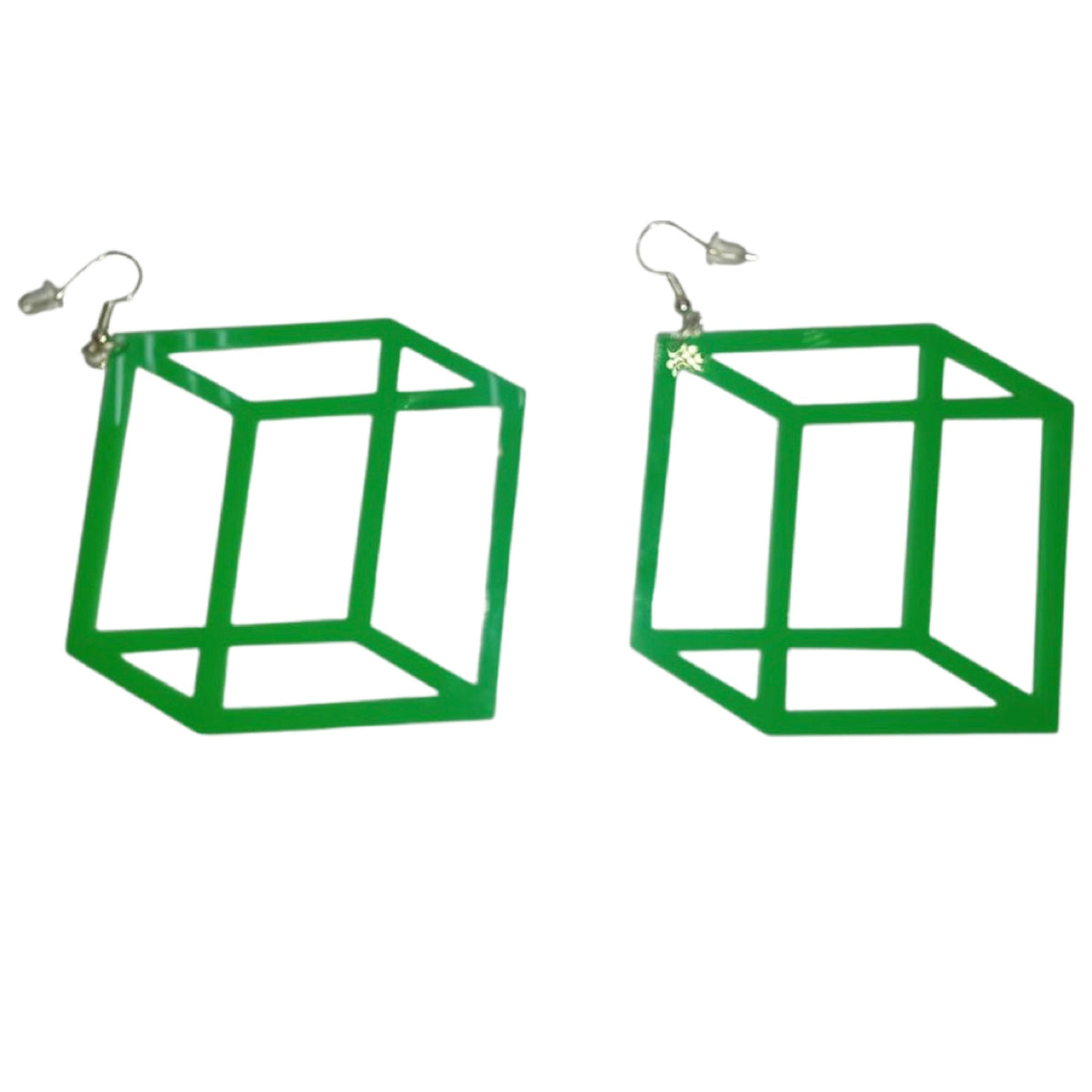Boxed Up Green Earrings