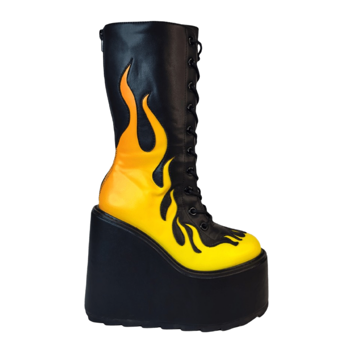 DUNE LACE UP FLAME - BLACK / YELLOW