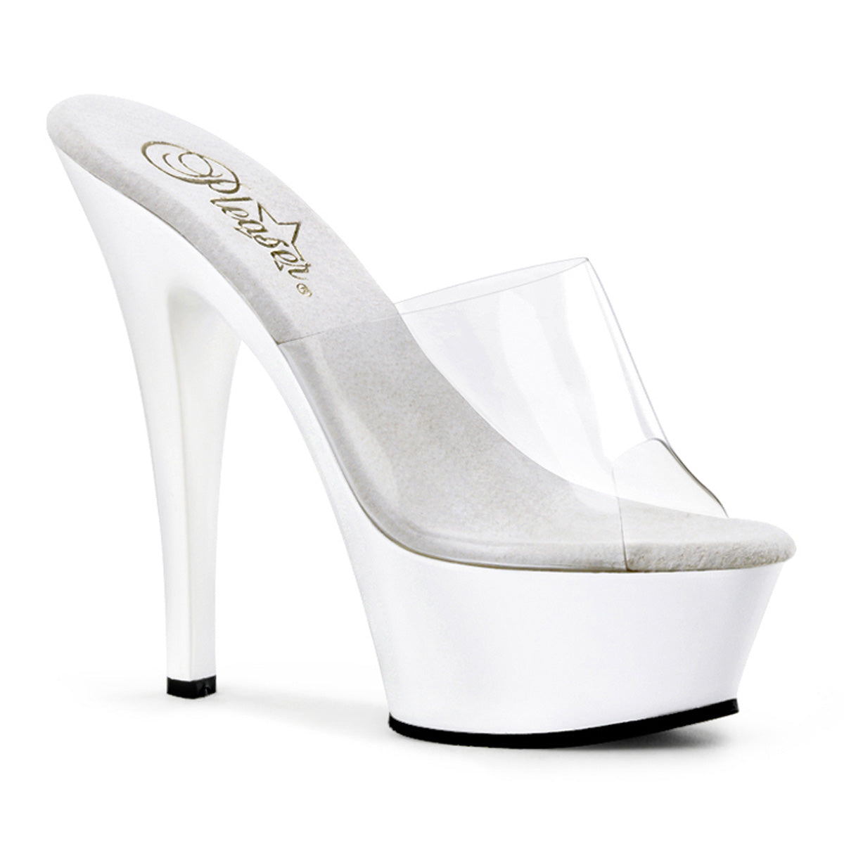 JUST KISS ME/ CLEAR & WHITE HEELS