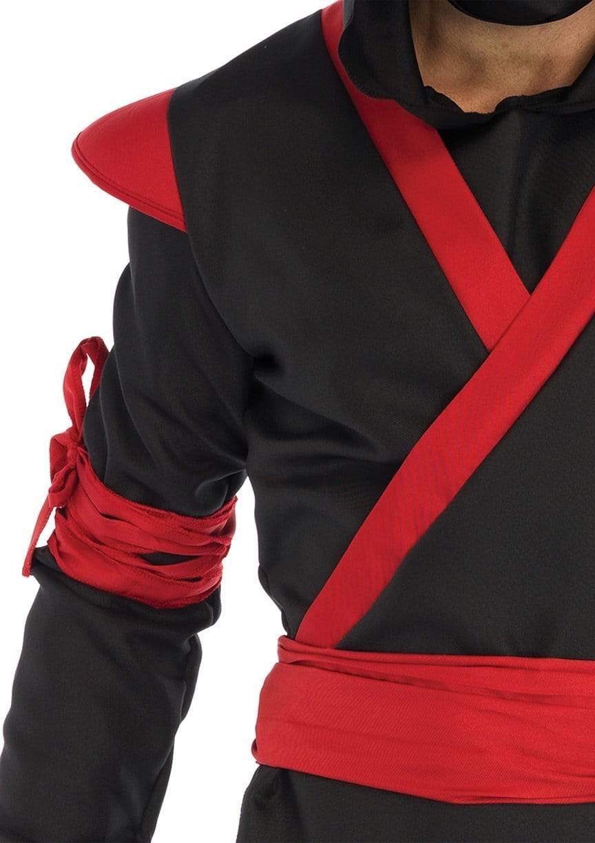 Silent Killer Ninja 4 Piece Costume Set - Red/Black