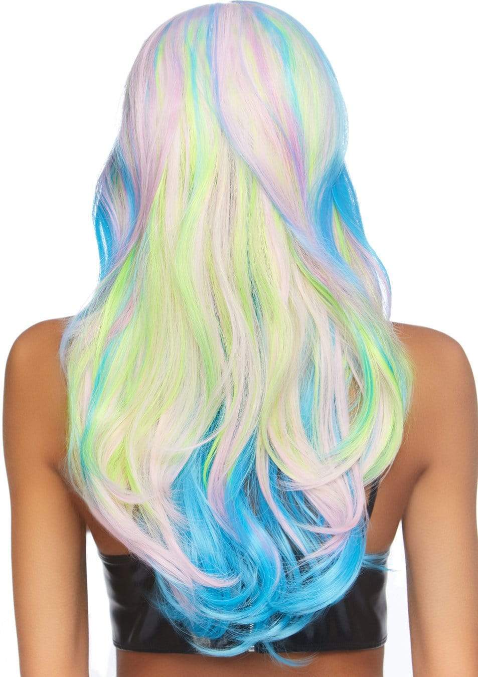 Long Blue Multi-Color Wig
