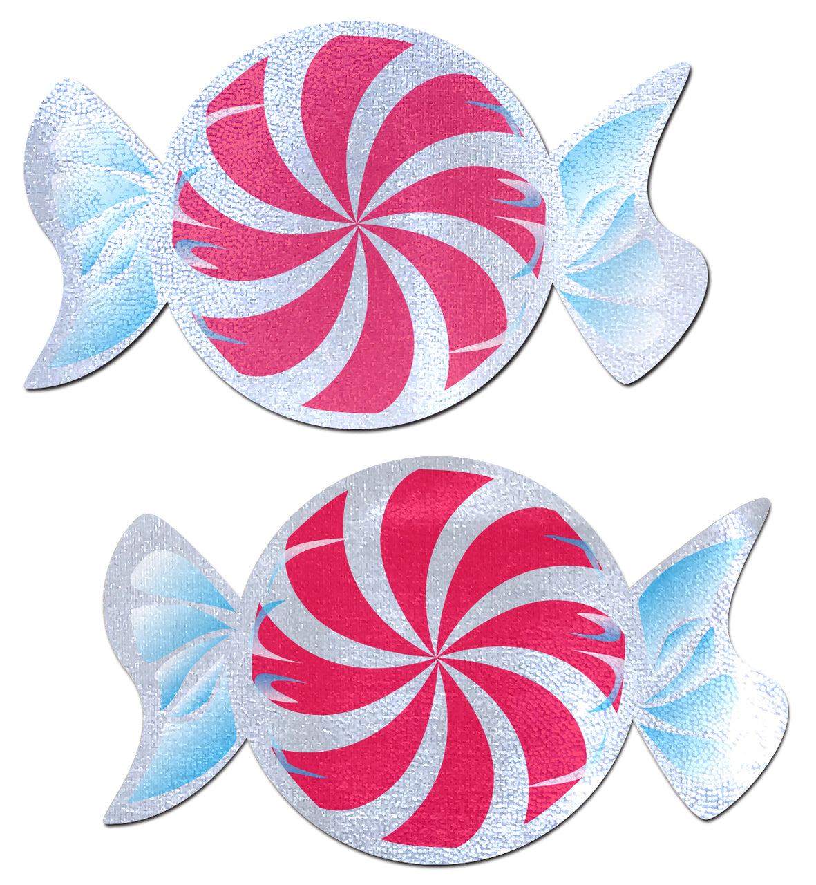Candy: Peppermint Swirl Red on White Nipple Pasties