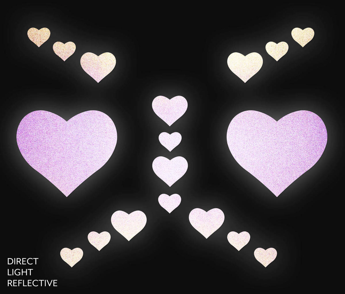 Set: Pink Glitter Heart