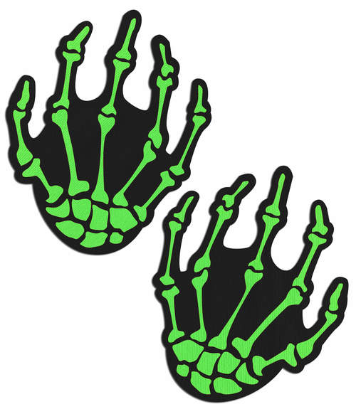 Skeleton Hands: Zombie Neon Green/UV Reactive