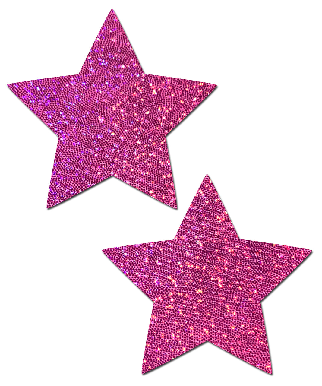 Star: Hot Pink Glittering Star Nipple Pasties