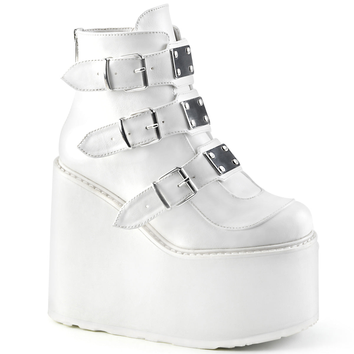 RAVE NATION/ WHITE  ANKLE BOOTS